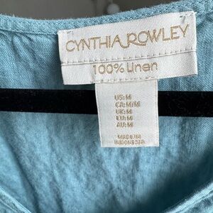 Cynthia Rowley Aqua Linen Dress